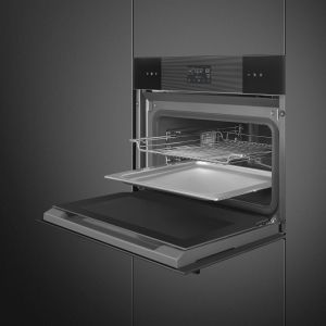Four combiné vapeur Smeg Linéa 45cm 41L A++ LCD EvoScreen SO4102S3B3