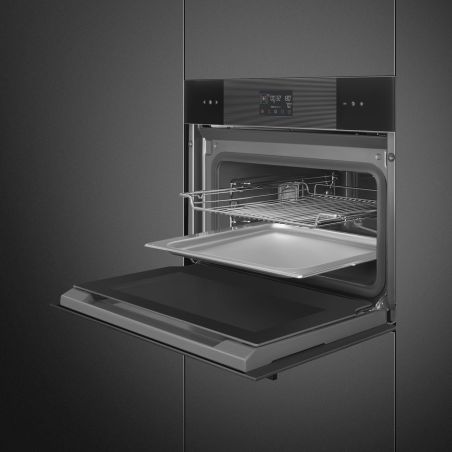 Four combiné vapeur Smeg Linéa 45cm 41L A++ LCD EvoScreen SO4102S3B3