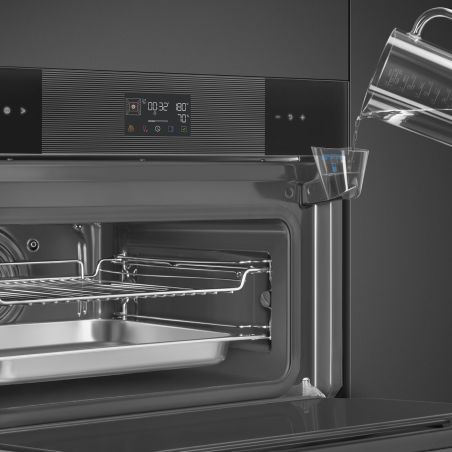 Four combiné vapeur Smeg Linéa 45cm 41L A++ LCD EvoScreen SO4102S3B3