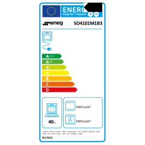 Four compact 45 cm SMEG Linéa noir 40 L combi micro-ondes SO4101M1B3