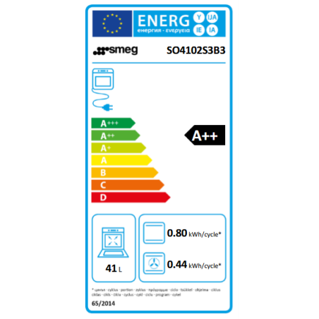 Four combiné vapeur Smeg Linéa 45cm 41L A++ LCD EvoScreen SO4102S3B3