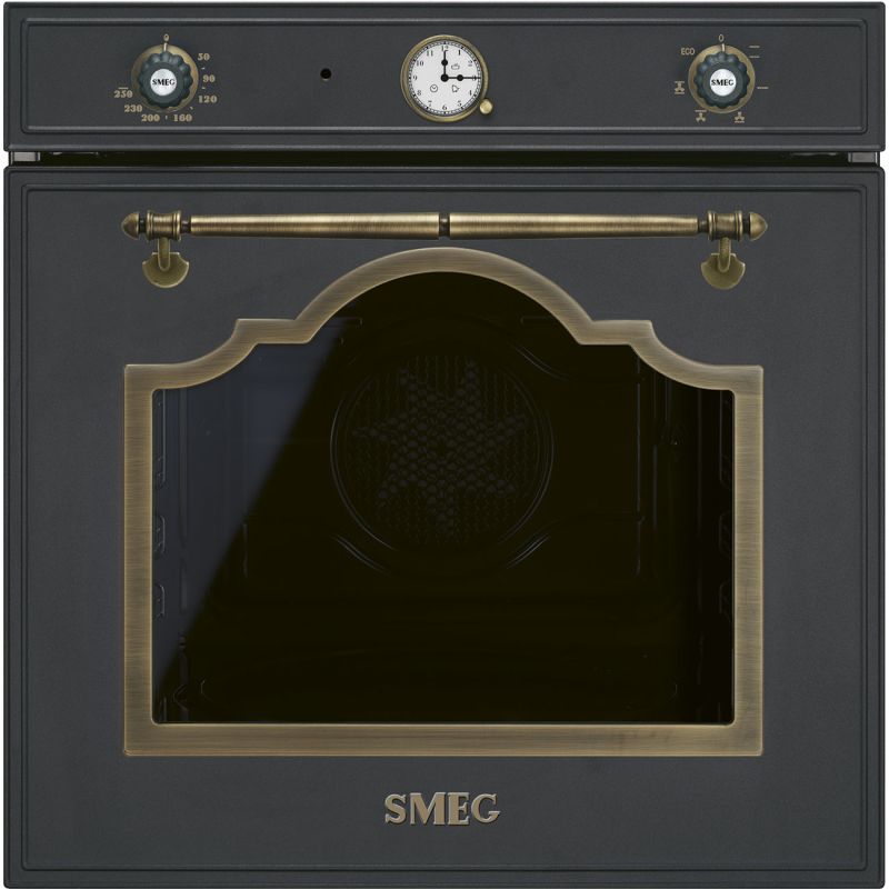 Four encastrable SMEG Cortina 60cm anthracite 70L chaleur brassée SF67C1AO