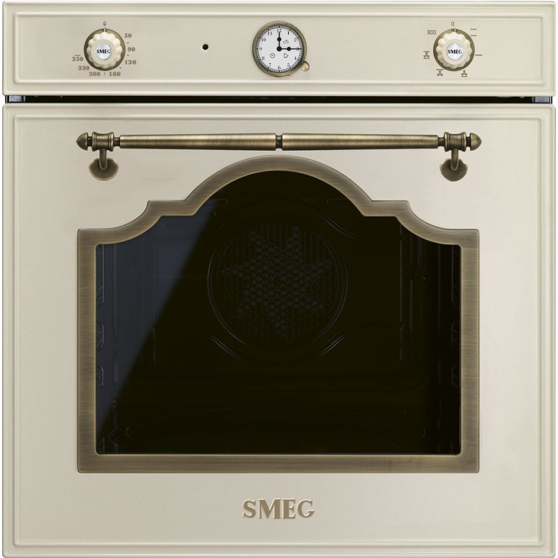 Four encastrable 60 cm SMEG Cortina crème 70 L chaleur brassée SF67C1PO