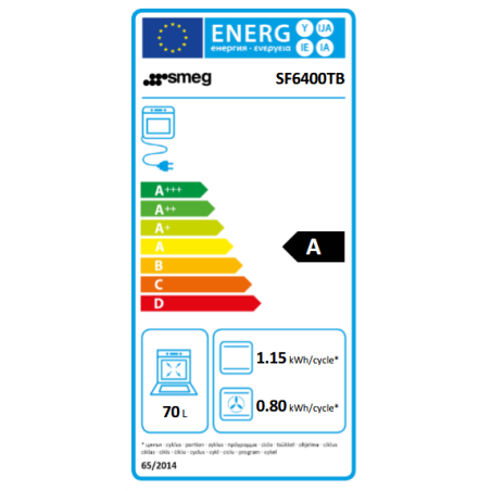 Four 60cm SMEG Elementi SF6400TB noir chaleur tournante SF6400TB