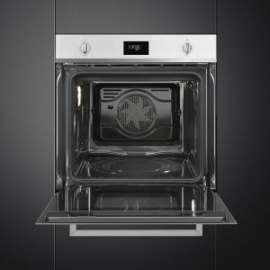 Four SMEG 60cm pyrolyse blanc porte froide chaleur tournante SFP6401TW