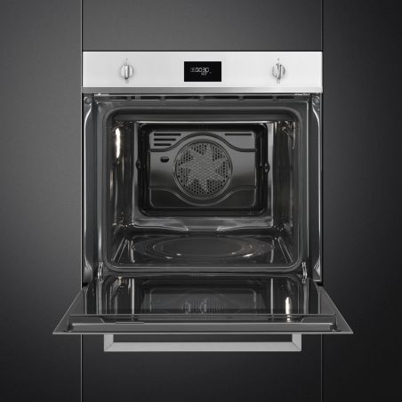 Four SMEG 60cm pyrolyse blanc porte froide chaleur tournante SFP6401TW