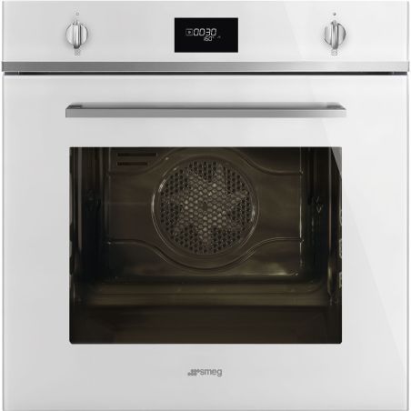 Four SMEG 60cm pyrolyse blanc porte froide chaleur tournante SFP6401TW