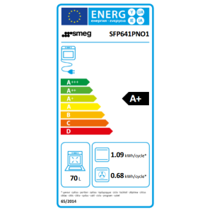 Four SMEG Elementi 60cm Pyrolyse 70L Noir 10 fonctions SFP641PNO1