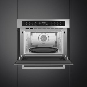 Four combiné compact SMEG Elementi 45cm Inox 13 programmes SF4400MCX1