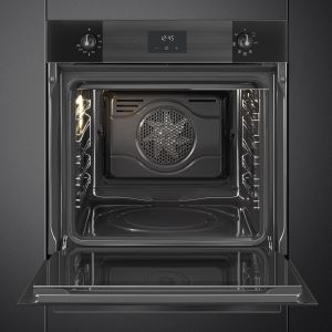 Four 60cm SMEG Linéa Noir 70L Chaleur brassée 6 fonctions SF6100VB3