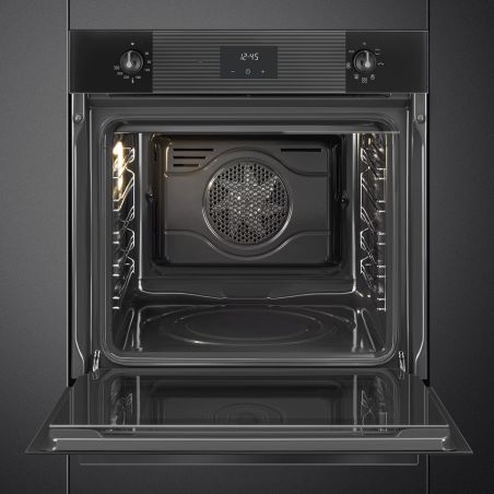 Four 60cm SMEG Linéa Noir 70L Chaleur brassée 6 fonctions SF6100VB3
