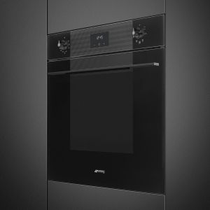 Four 60cm SMEG Linéa Noir 70L Chaleur brassée 6 fonctions SF6100VB3