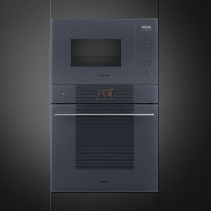 Four 60cm SMEG Linéa Neptune Grey porte froide pyrolyse SOP6104TPG
