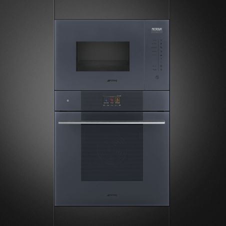 Four 60cm SMEG Linéa Neptune Grey porte froide pyrolyse SOP6104TPG