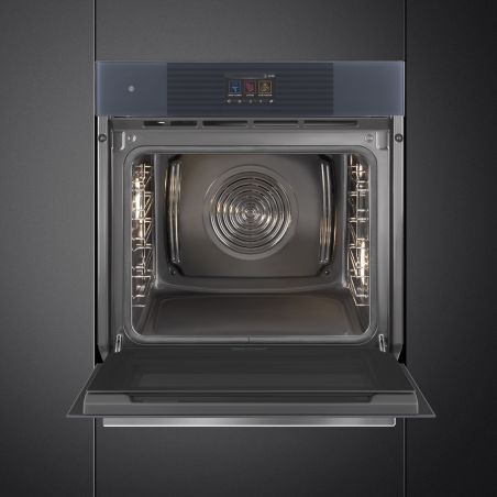 Four 60cm SMEG Linéa Neptune Grey porte froide pyrolyse SOP6104TPG