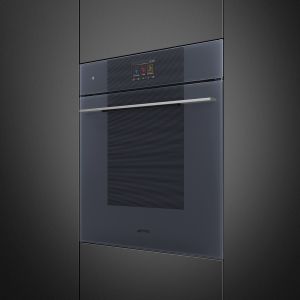 Four 60cm SMEG Linéa Neptune Grey porte froide pyrolyse SOP6104TPG