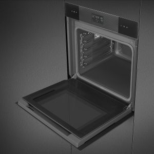Four SMEG Linéa combiné vapeur 60cm Pyrolyse 68L Noir SOP6102S2PB3