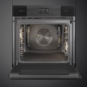 Four SMEG Linéa combiné vapeur 60cm Pyrolyse 68L Noir SOP6102S2PB3