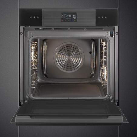 Four SMEG Linéa combiné vapeur 60cm Pyrolyse 68L Noir SOP6102S2PB3