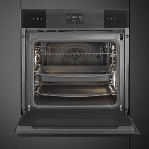 Four SMEG Linéa combiné vapeur 60cm Pyrolyse 68L Noir SOP6102S2PB3