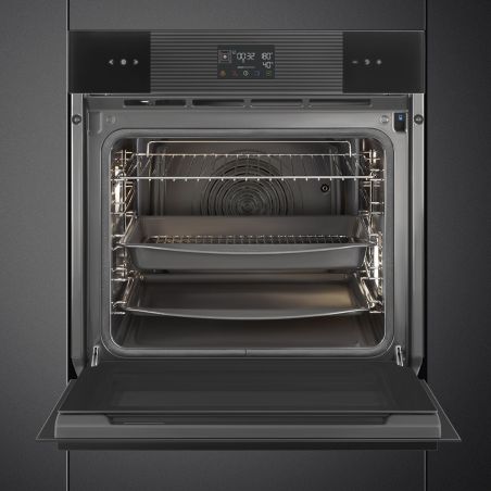 Four SMEG Linéa combiné vapeur 60cm Pyrolyse 68L Noir SOP6102S2PB3