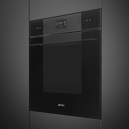 Four SMEG Linéa combiné vapeur 60cm Pyrolyse 68L Noir SOP6102S2PB3