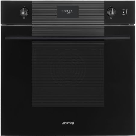 Four Smeg Linéa SOP6101S2B3 60 cm noir, combiné vapeur, pyrolyse, porte froide