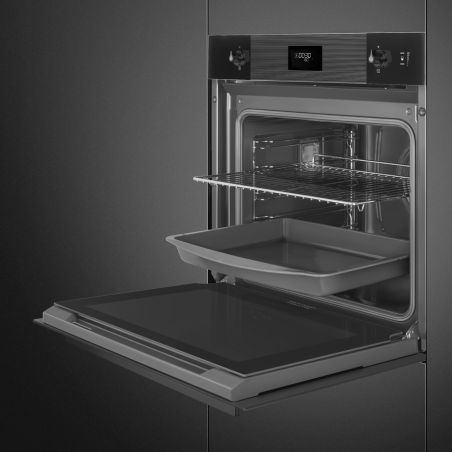 SMEG Linéa SO6101S2B3 Four 60cm Vapeur, LCD, Vapor Clean, 68L Noir