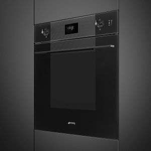 SMEG Linéa SO6101S2B3 Four 60cm Vapeur, LCD, Vapor Clean, 68L Noir