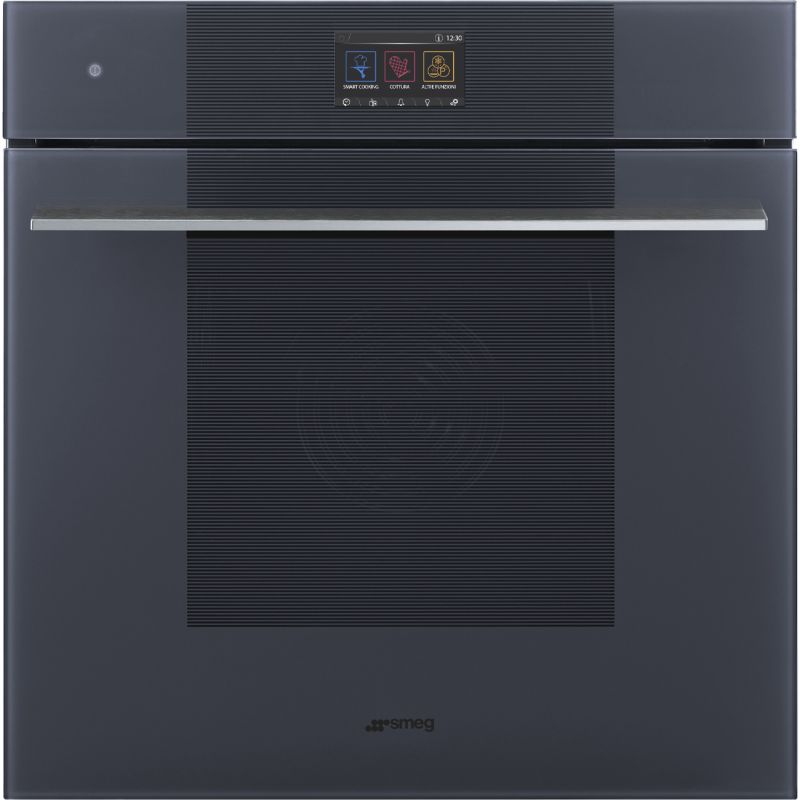 SMEG Linea SO6104APG Four 60cm Neptune Grey, multifonction, vapeur, micro-ondes, porte froide