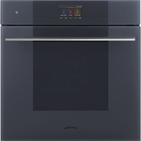 SMEG Linea SO6104APG Four 60cm Neptune Grey, multifonction, vapeur, micro-ondes, porte froide