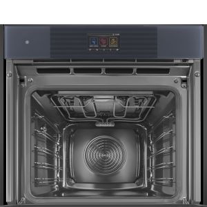 SMEG Linea SO6104APG Four 60cm Neptune Grey, multifonction, vapeur, micro-ondes, porte froide