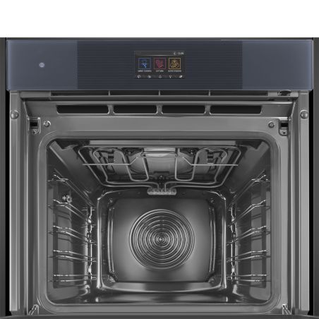 SMEG Linea SO6104APG Four 60cm Neptune Grey, multifonction, vapeur, micro-ondes, porte froide
