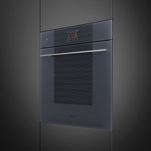 SMEG Linea SO6104APG Four 60cm Neptune Grey, multifonction, vapeur, micro-ondes, porte froide