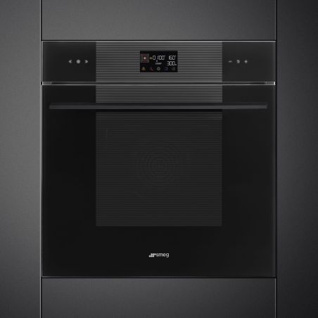 SMEG SO6102M2B3 Four Linéa 60 cm micro-ondes combiné, 68L, 11 fonctions, noir