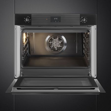 SMEG Linéa SO5100TB3 – Four 75cm noir, 77L, Vapor Clean, Chaleur tournante, 8 fonctions