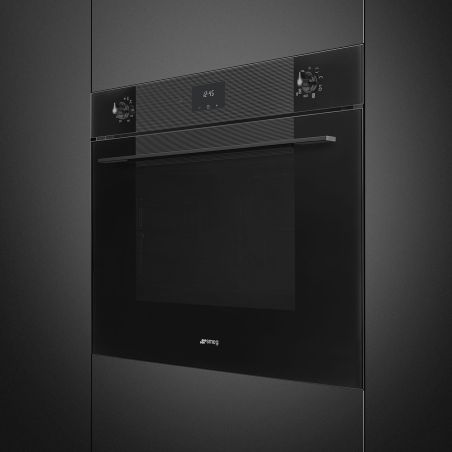 SMEG Linéa SO5100TB3 – Four 75cm noir, 77L, Vapor Clean, Chaleur tournante, 8 fonctions