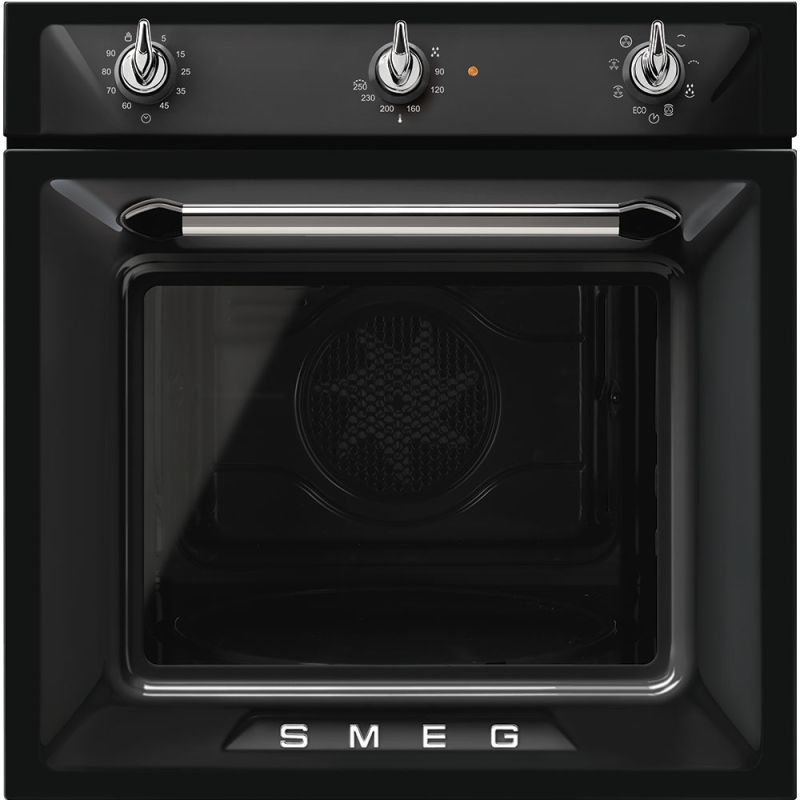 SMEG Victoria SF6905N1 Four 60 cm Noir, 70L, Porte triple vitrage, Vapor Clean, 8 Fonctions