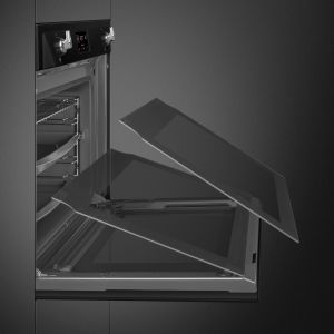 Smeg Victoria SOP6902S2PN Four Combiné Vapeur 60cm Pyrolyse Sonde 68L Noir