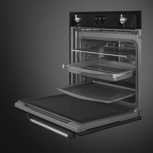 Smeg Victoria SOP6902S2PN Four Combiné Vapeur 60cm Pyrolyse Sonde 68L Noir