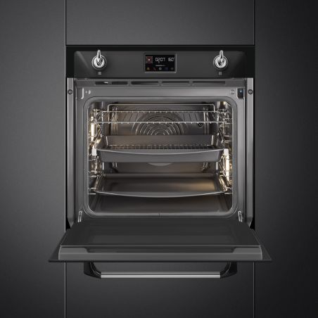 Smeg Victoria SOP6902S2PN Four Combiné Vapeur 60cm Pyrolyse Sonde 68L Noir