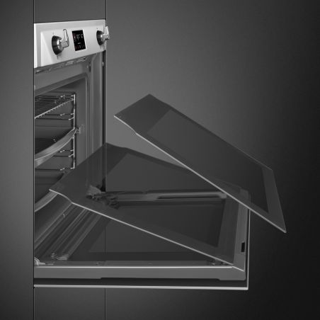 Four SMEG Victoria SOP6902S2PX, combiné vapeur, inox, pyrolyse, 68L, porte froide, 60cm