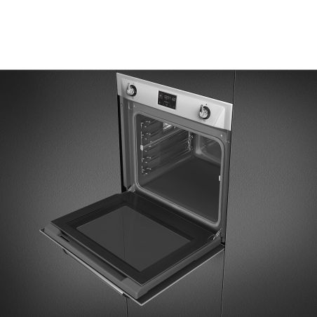 Four SMEG Victoria SOP6902S2PX, combiné vapeur, inox, pyrolyse, 68L, porte froide, 60cm
