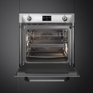 Four SMEG Victoria SOP6902S2PX, combiné vapeur, inox, pyrolyse, 68L, porte froide, 60cm