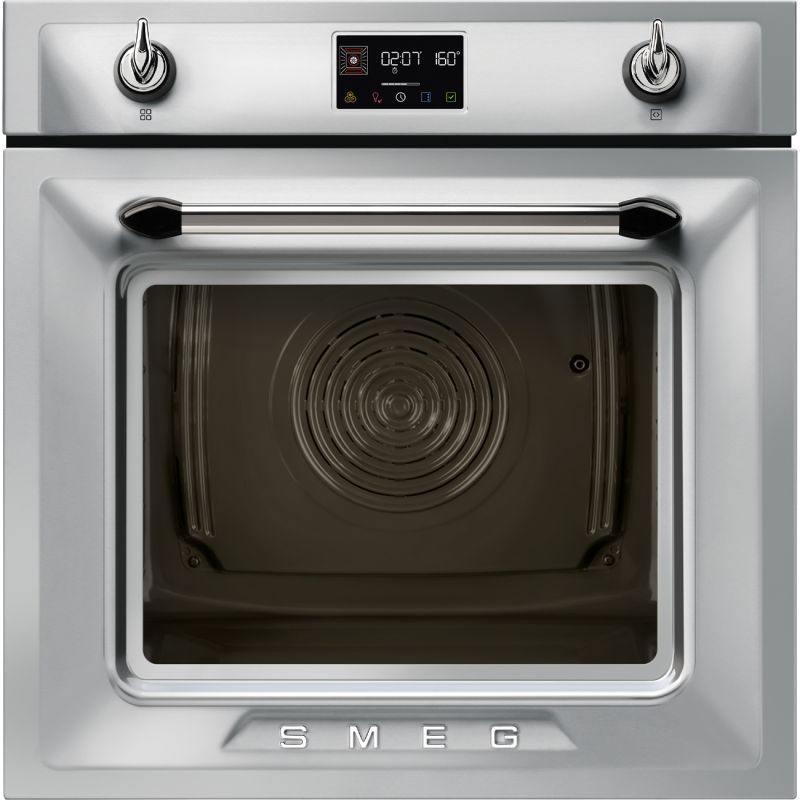 Four SMEG Victoria SOP6902S2PX, combiné vapeur, inox, pyrolyse, 68L, porte froide, 60cm