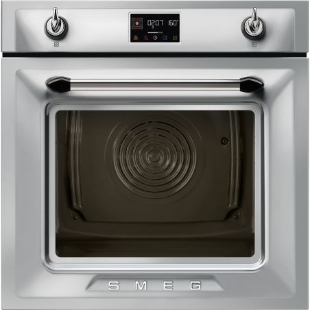 Four SMEG Victoria SOP6902S2PX, combiné vapeur, inox, pyrolyse, 68L, porte froide, 60cm