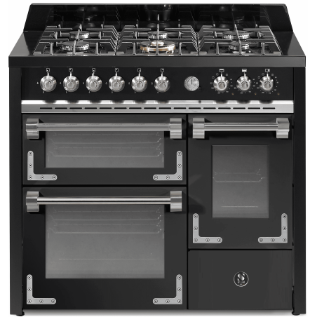 Piano de cuisson Steel OXFORD 100 cm 3 fours mixte