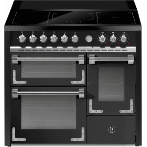Piano de cuisson Steel OXFORD 100 cm 3 fours induction