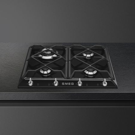 SMEG Victoria Table de cuisson gaz 60 cm, 4 foyers, sécurité, SR964NGH
