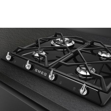 SMEG Victoria Table de cuisson gaz 60 cm, 4 foyers, sécurité, SR964NGH